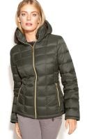 Michael Kors Michael Hooded Quilted Down Packable Puffer Coat - Lyst