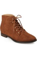 forever 21 faux suede lace up booties