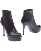 Yves Saint Laurent Rive Gauche Ankle Boots - Lyst