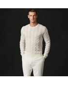 Ralph Lauren Purple Label Cableknit Cashmere Sweater - Lyst