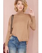 Nasty Gal Out Cold Knit Sweater - Lyst