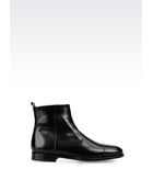 Giorgio Armani Leather Ankle Boot - Lyst
