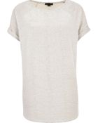 River Island Foil Print Longline Top - Lyst