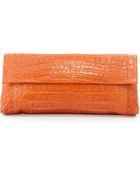 Nancy Gonzalez Back-Pocket Crocodile Clutch Bag - Lyst