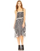 Rachel Rachel Roy Wide-Strap Handkerchief-Hem Printed Chiffon Dress - Lyst