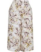 Topshop Floral Print Culottes - Lyst