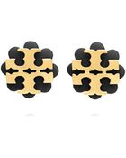Tory Burch Logo Flower Resin Stud Earring - Lyst
