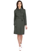 Burberry Prorsum Embellished Cotton Blend Trench Coat - Lyst