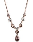 Givenchy Rose Goldtone Glass Stone Yshaped Necklace - Lyst