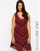 Lovedrobe V Neck Embellished Shift Dress - Lyst