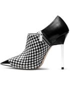 Michael Kors Zady Houndstooth Hair Calf And Leather Ankle Boot - Lyst