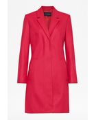 French Connection Platform Felt Fitted Coat - Lyst