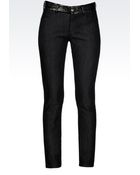 Emporio Armani Super Skinny Dark Wash Jeans - Lyst