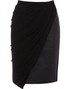 Karen Millen Mixed Jersey Pencil Skirt - Lyst