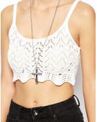 Asos Tall Crochet Bralet Top - Lyst