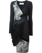 Prabal Gurung Brocade Panel Dress - Lyst