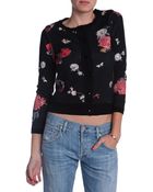 Alice + Olivia Floral Sweater - Lyst