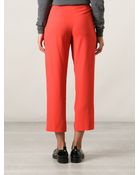MSGM Cropped Trousers - Lyst