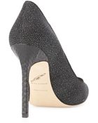 B Brian Atwood Naina Textured Suede Point-Toe Pump - Lyst