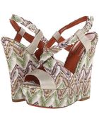 Missoni Printed Platform Wedge Sandal - Lyst