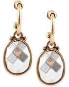 Lucky Brand Two-Tone Drop Earrings - Lyst