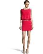 Laundry By Shelli Segal Baton Rouge Jersey Draped Embellished Drop Waist Dress - Lyst