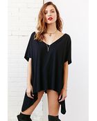 Truly Madly Deeply Double-V Raw-Edge Tunic Top - Lyst