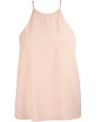 Tibi Pale Blush Silk Halter - Lyst