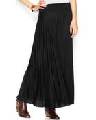 Maison Jules Pleated Maxi Skirt - Lyst