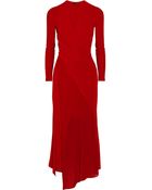 Donna Karan New York Draped Stretch-Jersey Midi Dress - Lyst