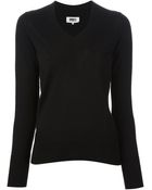 Maison Margiela V-Neck Sweater - Lyst