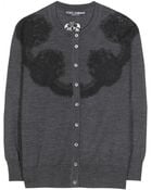 Dolce & Gabbana Wool And Lace Cardigan - Lyst