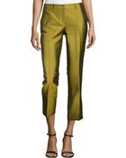 Michael Kors Samantha Cropped Shantung Pants - Lyst