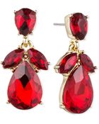 Anne Klein Gold-Tone Stone Cluster Drop Earrings - Lyst