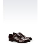 Giorgio Armani Leather Monkstrap With Leather Sole - Lyst