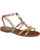 Steve Madden Bjeweled Sandals - Lyst