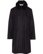 Marni Shearling-Trimmed Wool-Felt Coat - Lyst