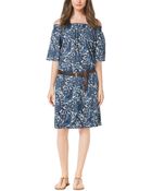 Michael Kors Paisley-Print Smock Dress - Lyst