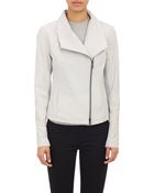 Vince Funnel-Neck Leather Jacket - Lyst