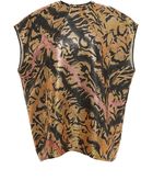 TOME Tiger Stripe Printed Lame T-Shirt - Lyst