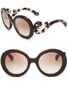 Prada Round Baroque Sunglasses - Lyst