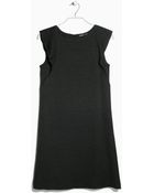 Mango Ruffle Wool-Blend Dress - Lyst