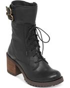 Lucky Brand Nylah Lace Up Booties - Lyst