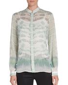 Roberto Cavalli Printed Silk Blouse - Lyst