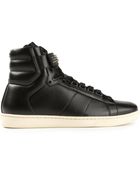 Saint Laurent Studded Hi-Top Sneakers - Lyst