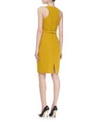 Jason Wu Racerback Wool Dress Gold - Lyst