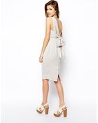 Asos Bow Back Midi Pencil Dress - Lyst