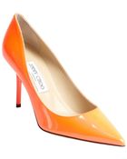 Jimmy Choo Neon Flame Leather 'Agnes' Pointed Toe Pumps - Lyst