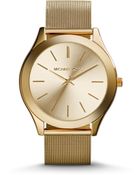 Michael Kors Slim Runway Gold-Tone Watch - Lyst