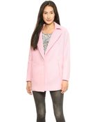 Joa Oversized Coat With Big Lapels - Black - Lyst